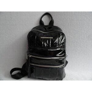 Steve Madden Mini Backpack Glossy Black Finish